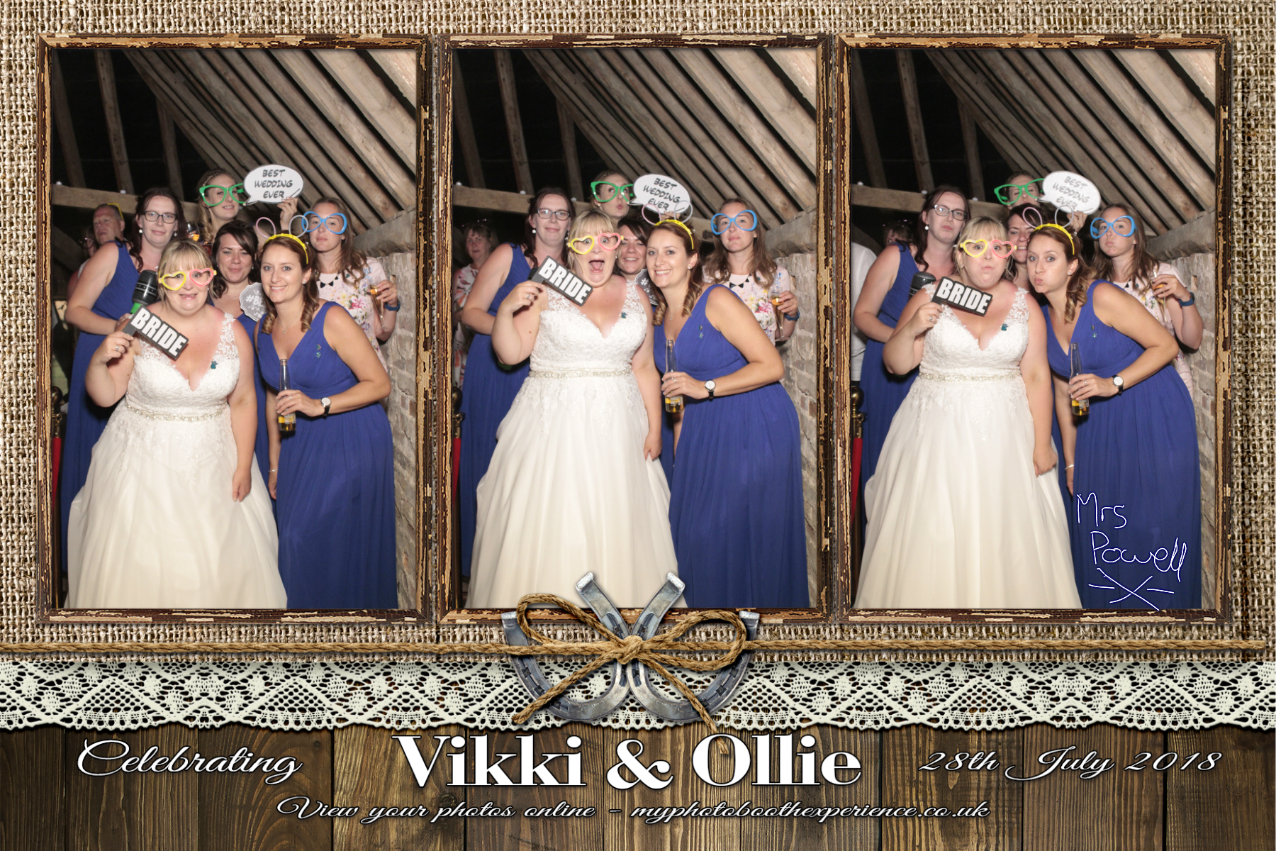 Vikki & Ollie's Wedding | View more photos from the event at gallery.myphotoboothexperience.co.uk/u/MyPhotoBoothExperienceLtd/Vikki-Ollies-Wedding